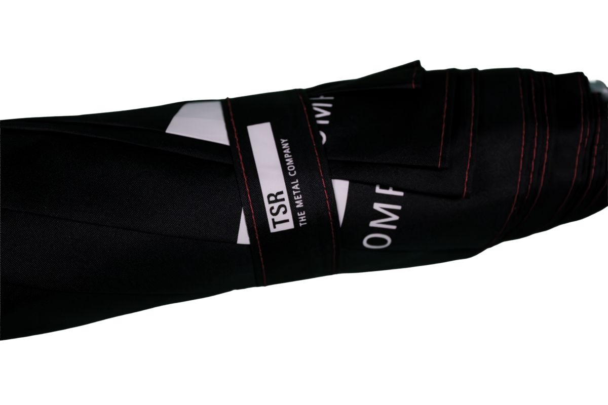 Taschenschirm, schwarz-rot (1 Stk.)