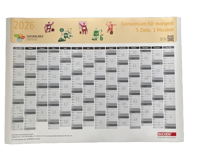 Jahreswandplaner TSR Blauer Engel (10 Stk.)