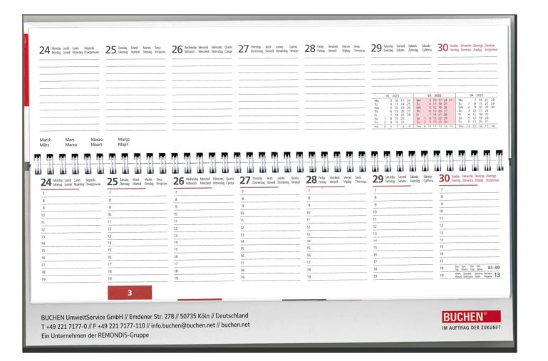 Tischquerkalender TSR (10 Stk.)